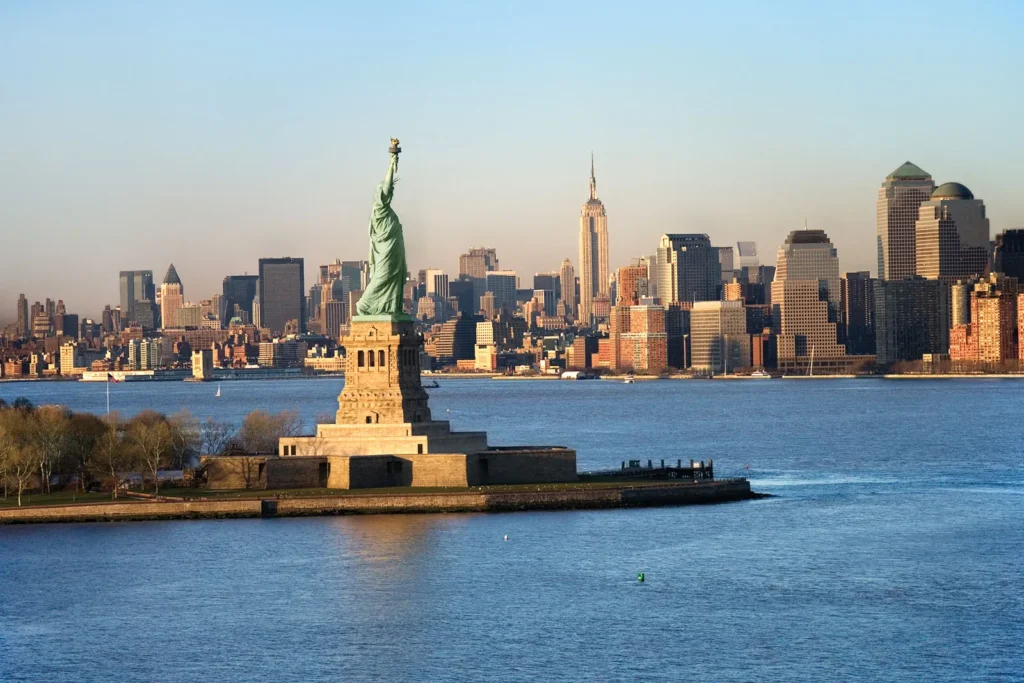 statue of liberty island new york bay